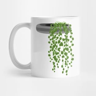 String of pearls in grey planter, succulents for crazy plant lady Mug